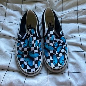 Blue butterfly vans